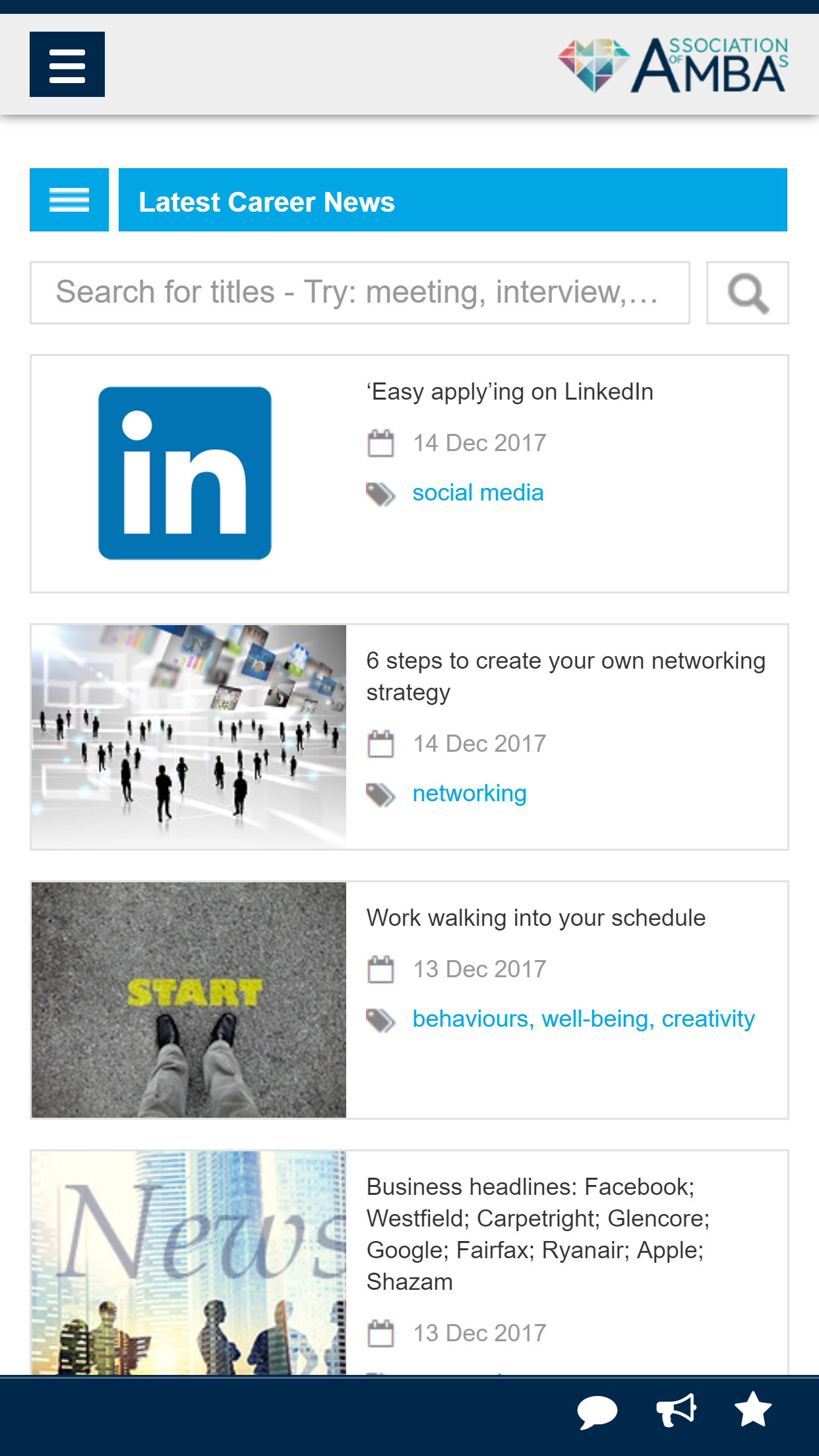 AMBA Career Centre screenshot 3