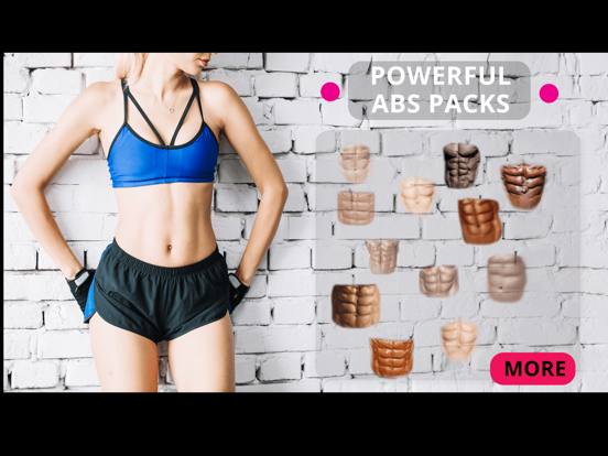 Six Packs Powerful abs Maker iPad screenshot 4 - Photo & Video app