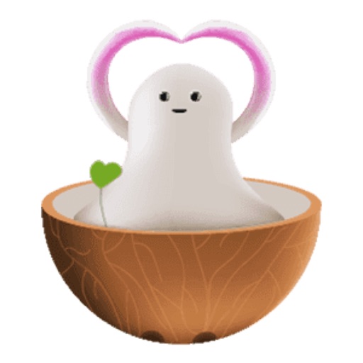 Milky Coconut Animated Emoji