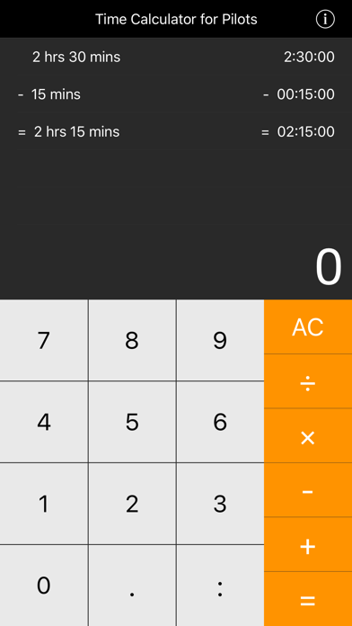 Time Calculator For Pilots Screenshot