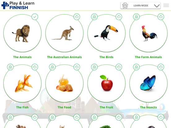 Play and Learn FINNISH iPad screenshot