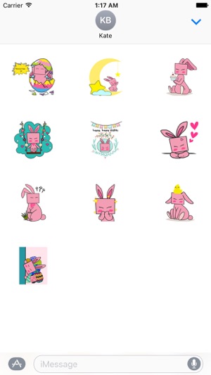 Square Face Rabbit Stickers(圖3)-速報App