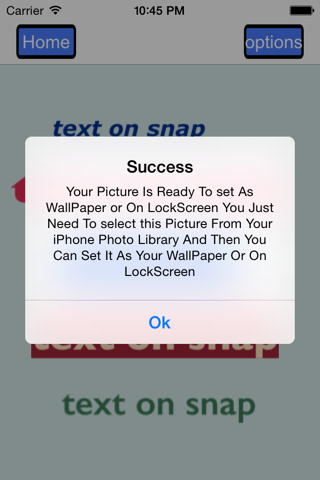 Text On Snap - náhled
