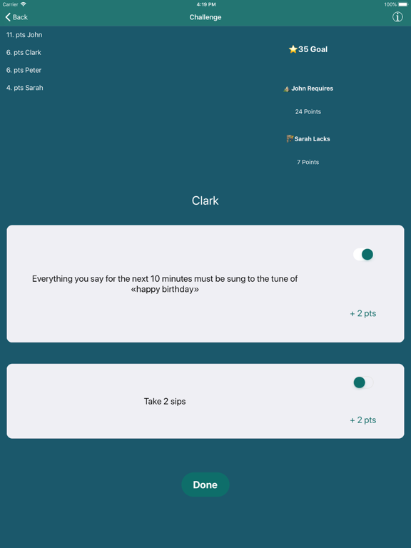 Screenshot #5 pour Challenge: Drinking Game