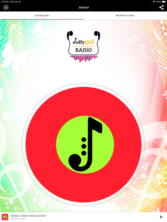 JollyGul iPad screenshot 1 - Music app