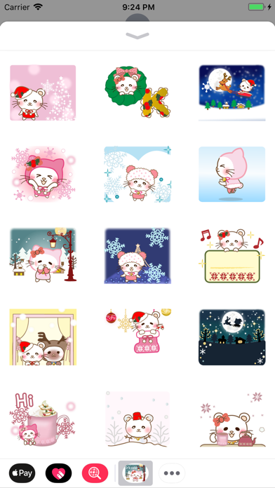 Kitty Winter Animated Stickers screenshot 2