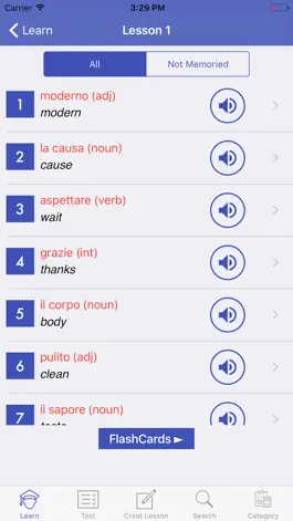 Game screenshot Learn Italian Vocabulary apk