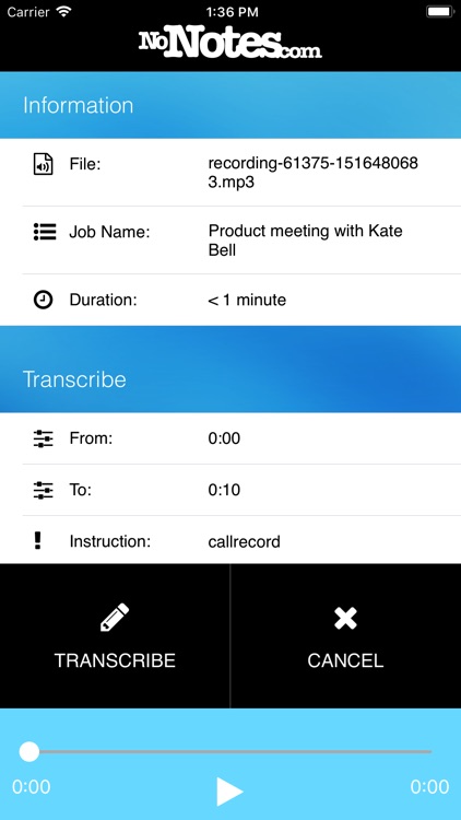 Transcribe by NoNotes screenshot-3