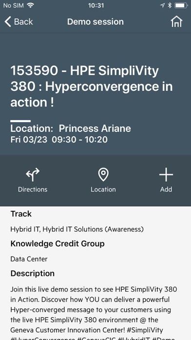 HPE TSS Events screenshot 3