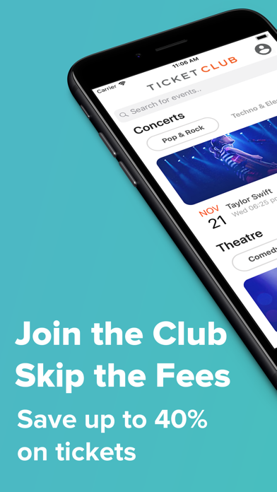 How to cancel & delete Ticket Club - No Fee Tickets from iphone & ipad 1