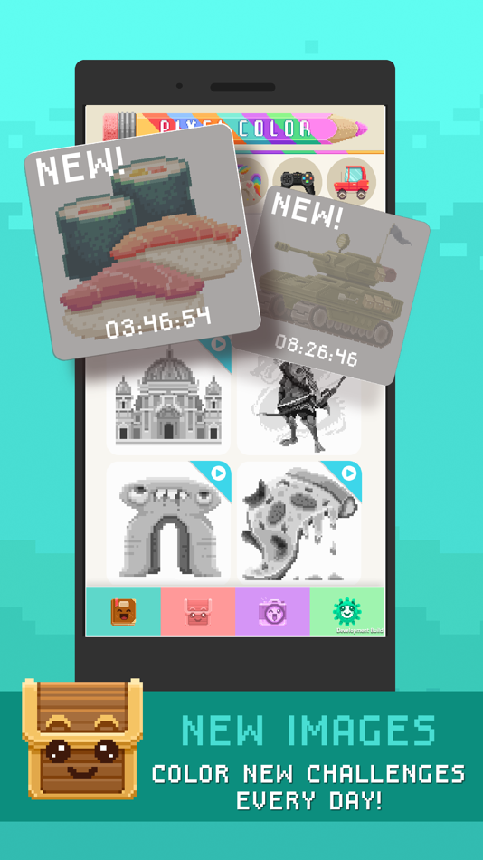#2. Pixel Color By Number (iOS) Podle: MiniJuegos.com