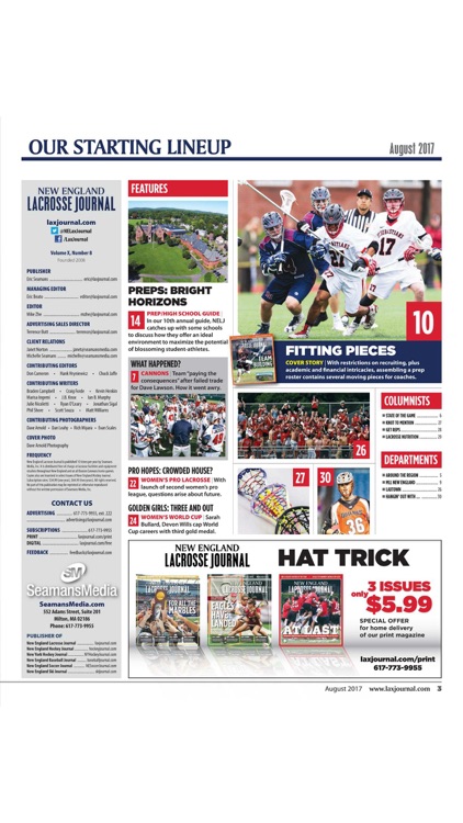 New England Lacrosse Journal