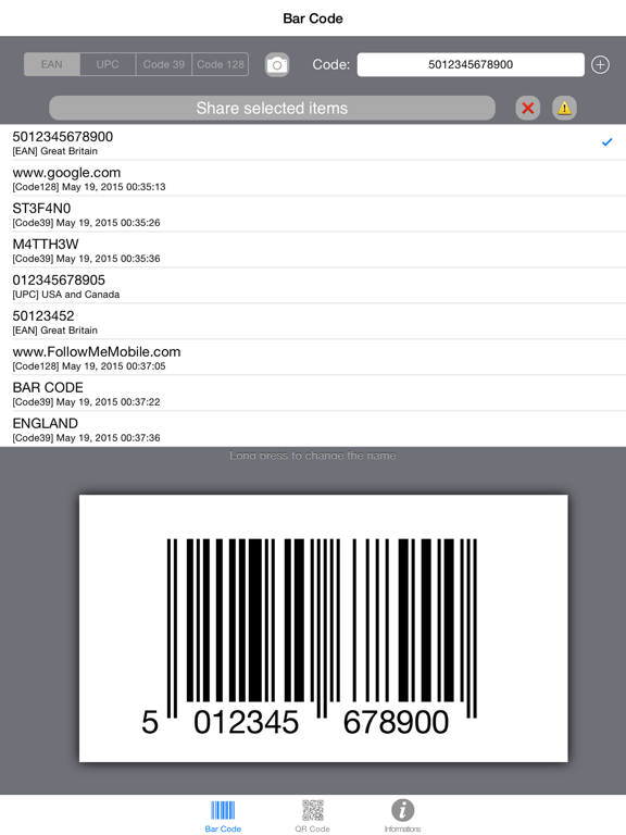 Screenshot #5 pour Bar / QR Code Maker