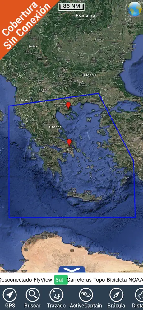 Grecia Cartas Náuticas GPS HD