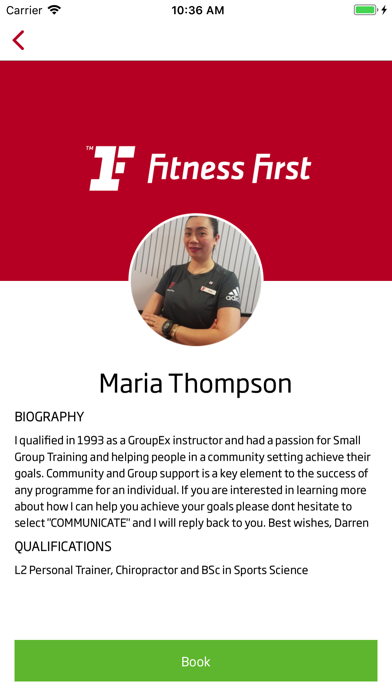 MyFitnessFirst screenshot 4