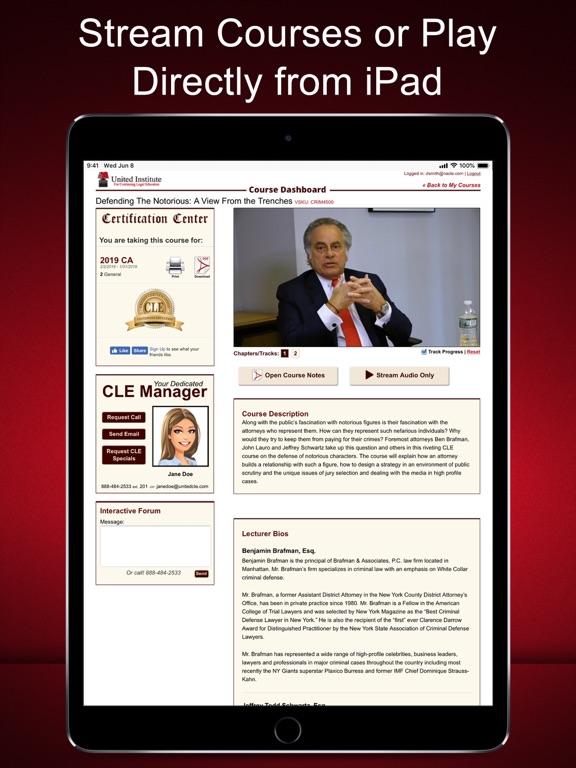 CLE On The Go - United CLE iPad screenshot 4 - Book app