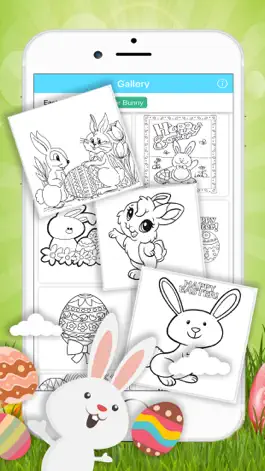 Game screenshot милый пасха кролик раскраска книга apk
