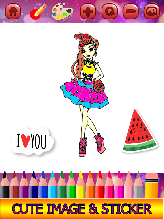 Screenshot #4 pour Dolls Girl Coloring book