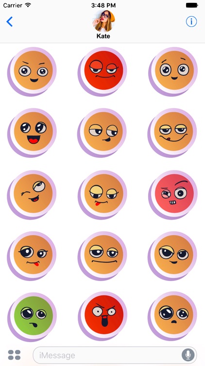 Cute Emoticons Sticker Fun!