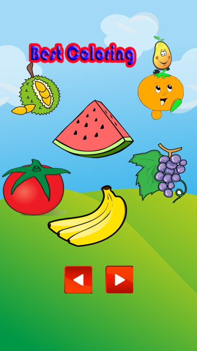 Screenshot #1 pour Peinture coloration des fruits heureux