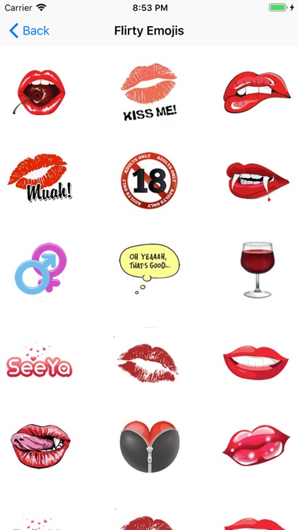 Flirty Emoji Adult Icons