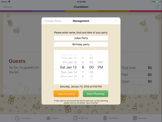 Birthday & Party Planner