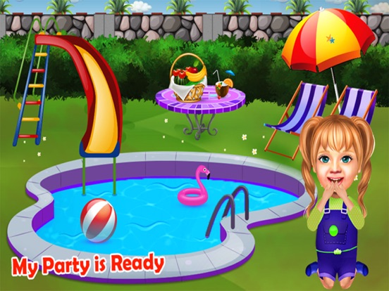 Sweet Baby Girl Pool Party iPad screenshot