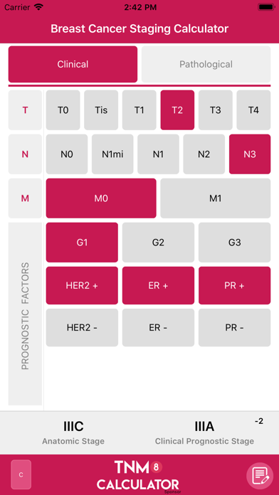 TNM8 Breast Cancer Calculator screenshot 2