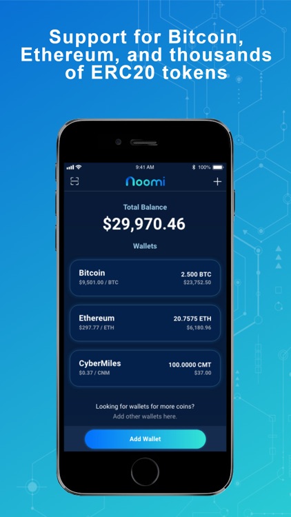 Noomi Wallet: BTC, ETH, CMT