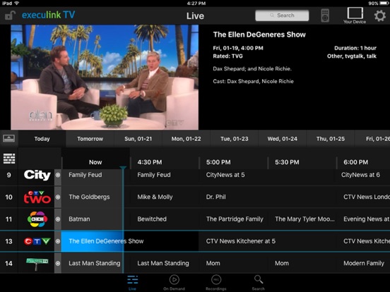 Execulink TV for iPad
