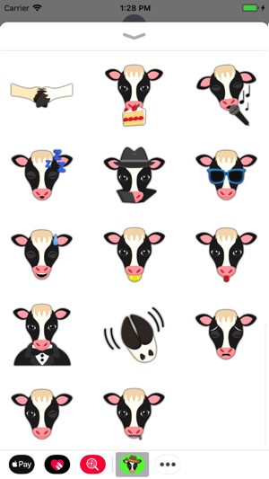 Black White Cow Emoji