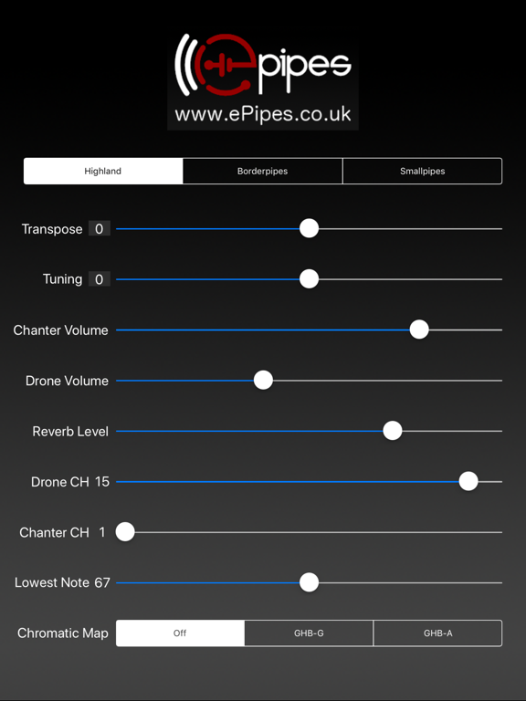 Screenshot #4 pour ePipes - MIDI Bagpipes