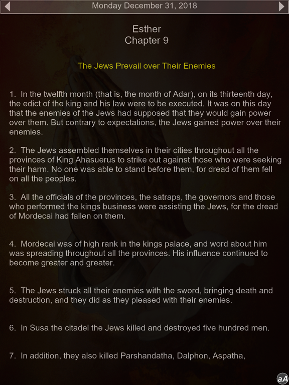 Yearly Bible Reading Calendar iPad screenshot 3 - Lifestyle app