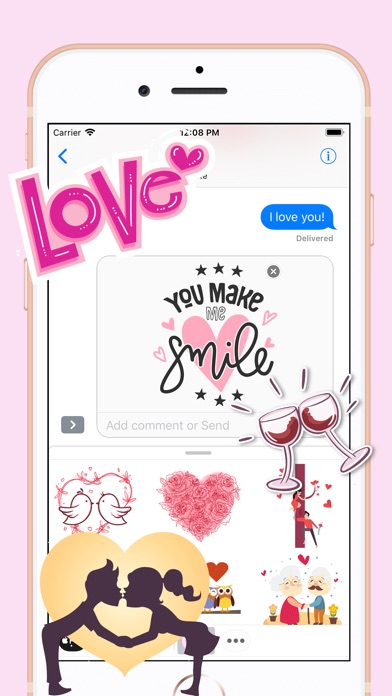 Romantic In Love Stickers screenshot 2