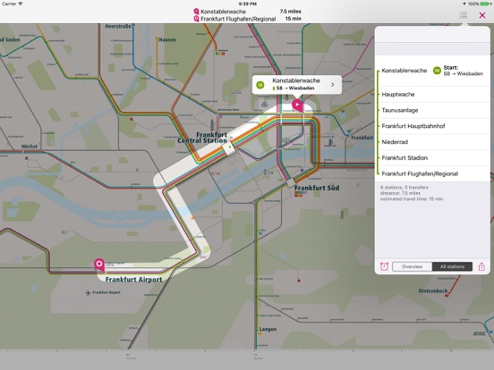 Screenshot #6 pour Frankfurt Rail Map Lite