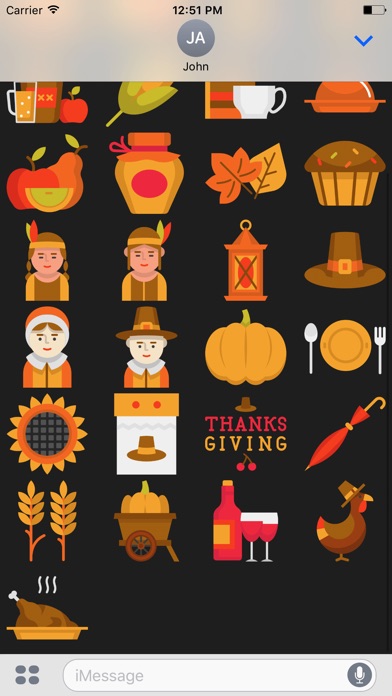 Thanksgiving Emoji -Family Day screenshot 3
