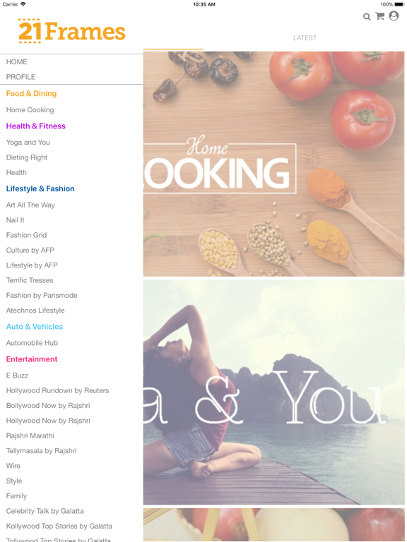 21Frames iPad screenshot 7 - Shopping app