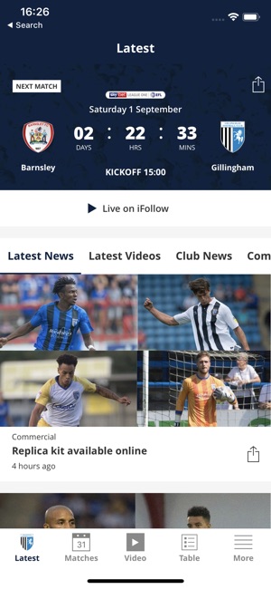 Gillingham Official App