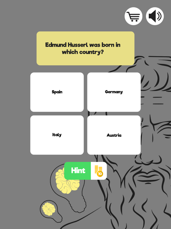 Philosophers Quiz iPad screenshot