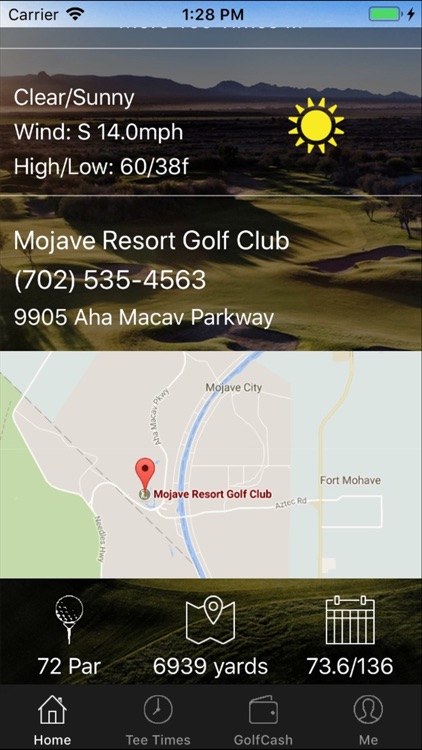 Mojave Resort Golf Tee Times