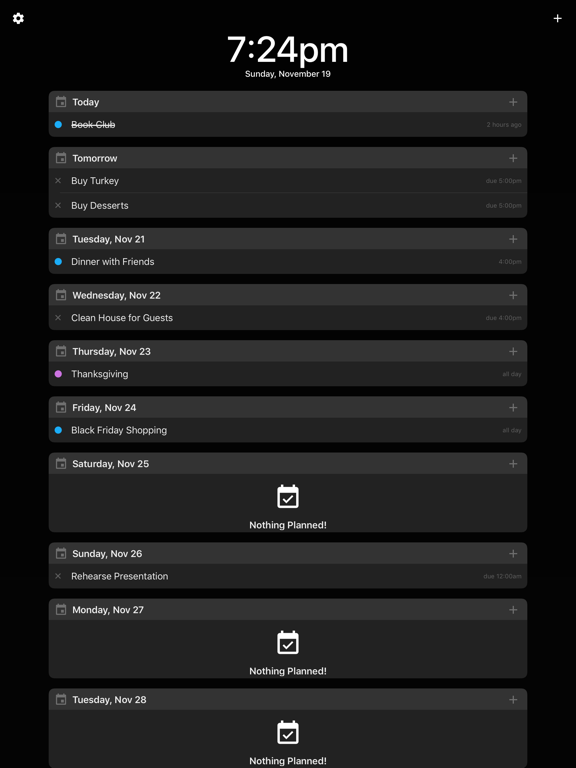 Day Plan Lite iPad screenshot 3 - Productivity app