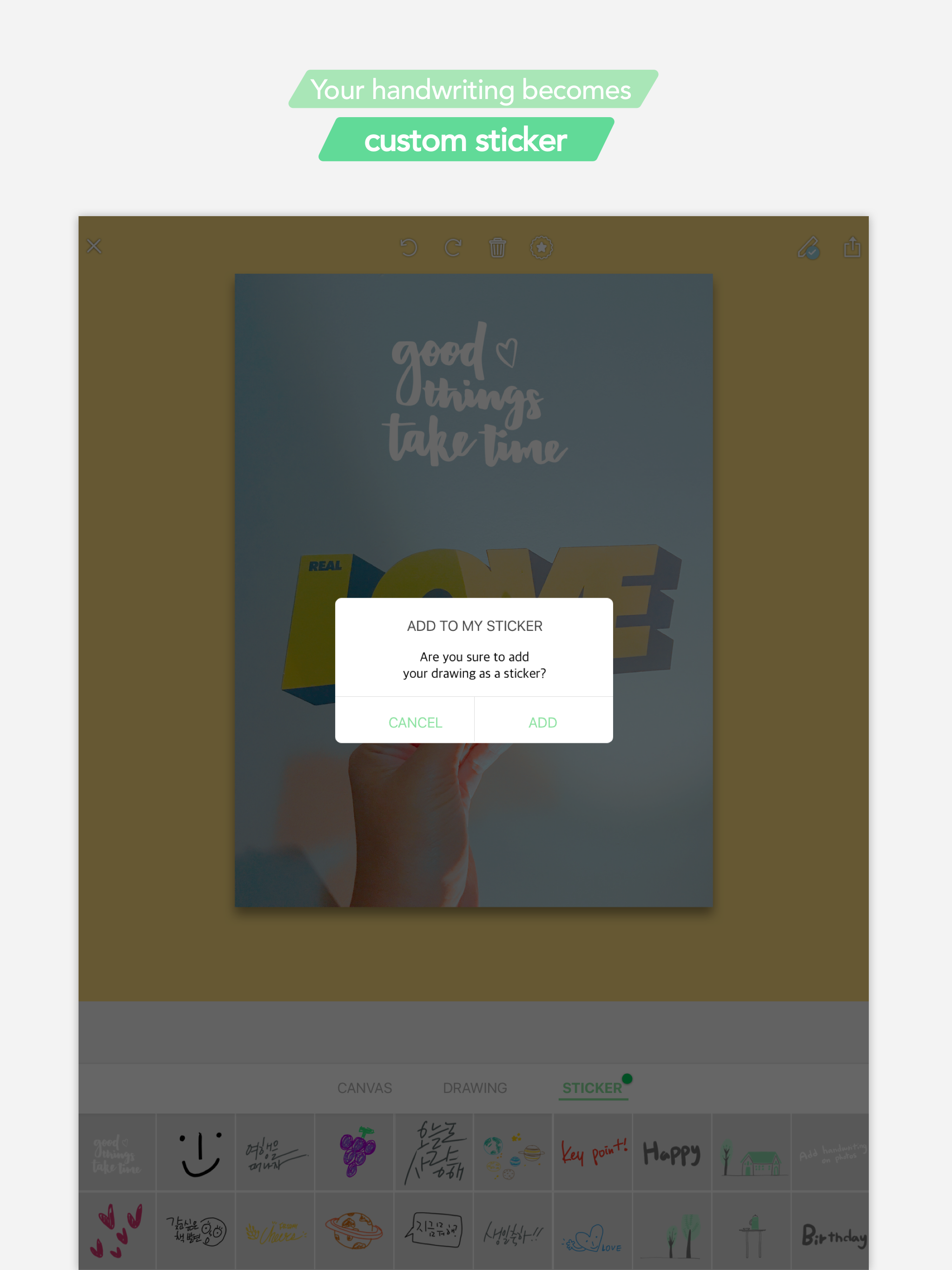 Grida - handwrite on photos screenshot 7