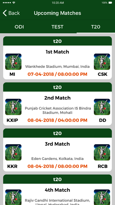 Cricket Live Line Fastest iPhone screenshot 5 - Sports app