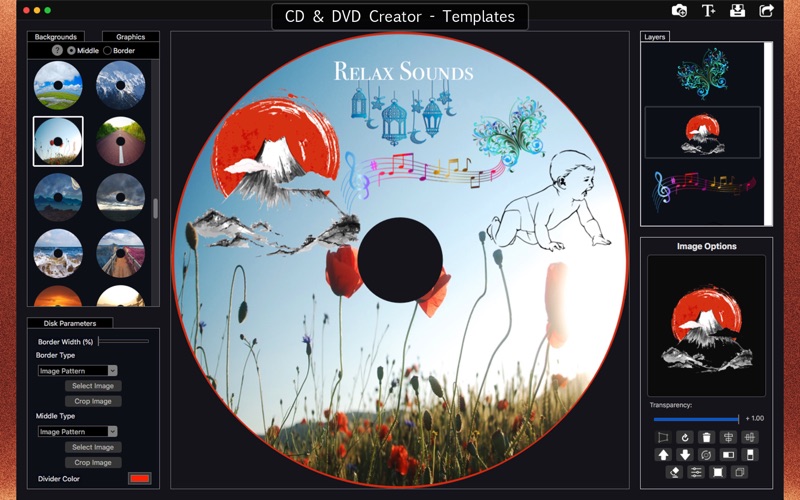 Screenshot #1 pour CD & DVD Creator - Templates