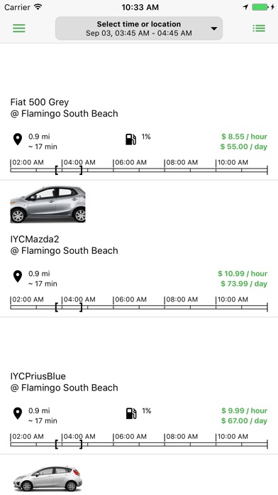 Cars by Hour Car Sharing screenshot 4