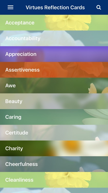 Virtues Reflection Cards
