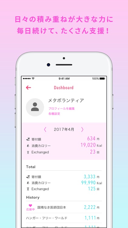 CharityDiet- チャリティ・ダイエット screenshot-4