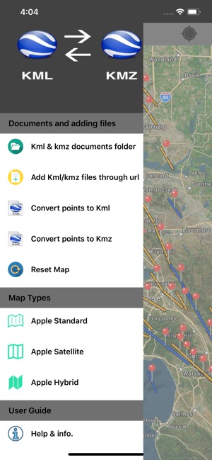 Kml to Kmz-Kmz to Kml app