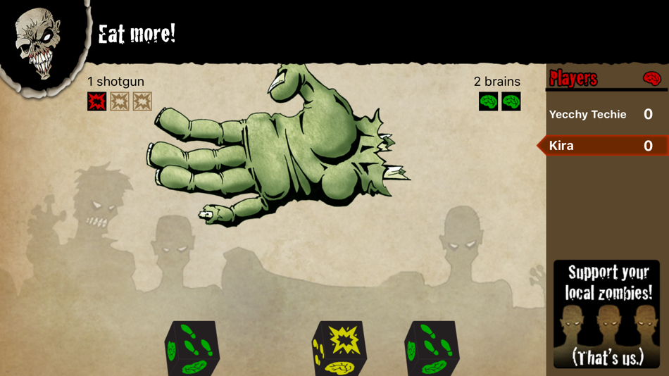 #3. Zombie Dice (iOS) Podle: Steve Jackson Games
