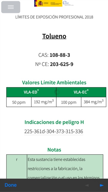 Límites de exposición screenshot-4